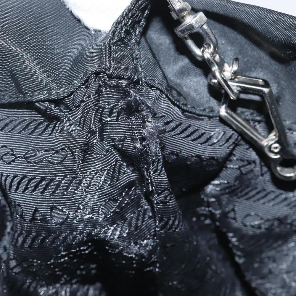 PRADA Mini Tote Bag Nylon Black Silver Auth bs26580 - Picture 10 of 16
